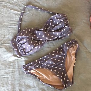 J. Crew - Gray Polka Dot Bikini SET